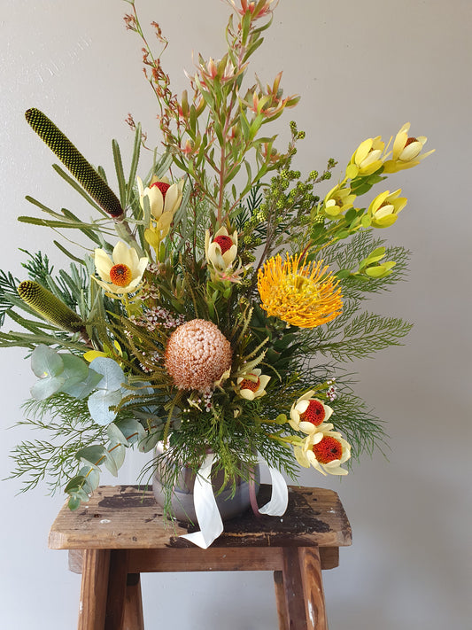 Rustic & Earthy pot / Seasonal Native Arrangement