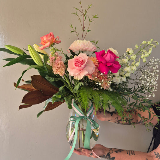 Seasonal blooms large vase